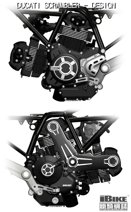 9-77 DUCATI SCRAMBLER SKETCH ENGINE